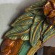 Oval mirror in carved wood