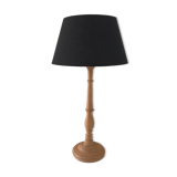 High lamp in vintage turned wood
