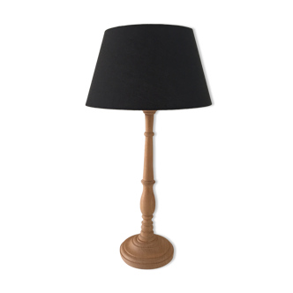 High lamp in vintage turned wood