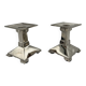 Art Deco Nickel-Plated Bronze Candlesticks, France, 1930, Set of 2