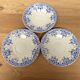 Set of 3 tea cups and their earthenware cups