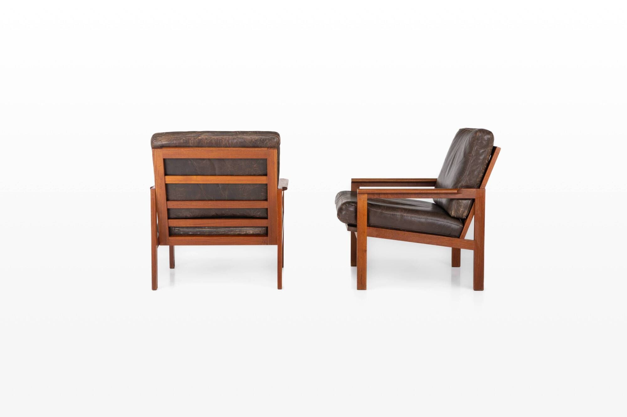 Capella Easy Chairs with Ottoman by Illum Wikkelsø for Nelse Eilersen, Denmark, 1950s, Set of 3