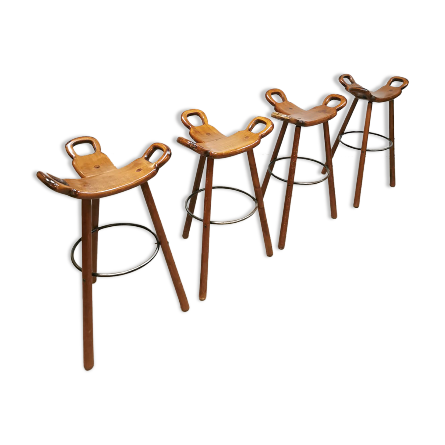 Midcentury brutalist spanish barstools