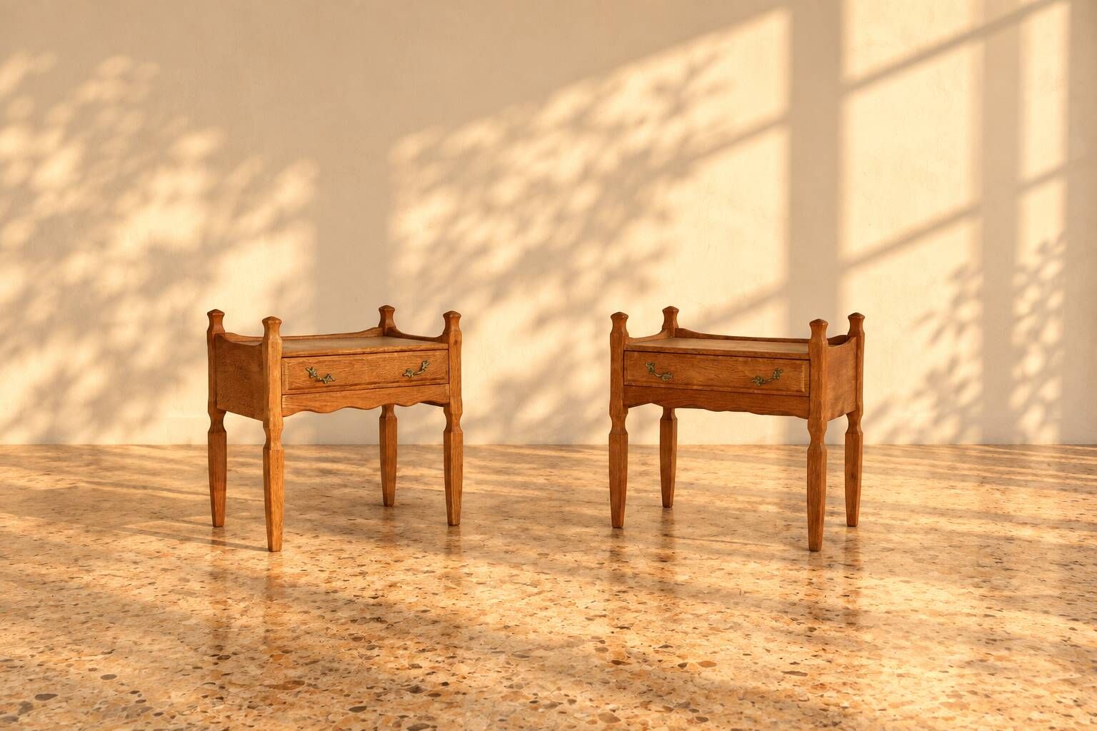 vintage bedside tables | brutalist cabinets | 1960s