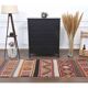 1970s Vintage Turkish Hand-Knotted Wool Cotton Orange Runner Rug 87x322