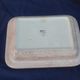 Large glazed ceramic butter cellar Vallauris signed Tess years 60/70 flower decoration in relief.