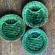 Green asparagus plates in slurry Vallauris 6 pieces