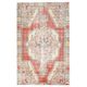Vintage Turkish Oushak Handmade Wool Cotton Red Area Rug 142x223