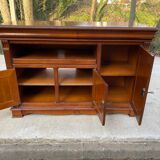 Louis Philippe country wooden sideboard with 2 drawers and 3 doors 126cm