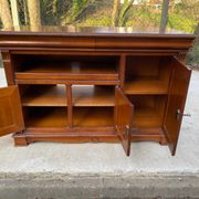 Louis Philippe country wooden sideboard with 2 drawers and 3 doors 126cm