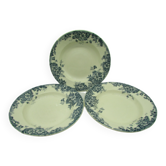 Set of 3 hollow plates iron earth Moulin des loups and Hamage