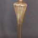 Vintage Murano transparent glass candle holder with gold threads