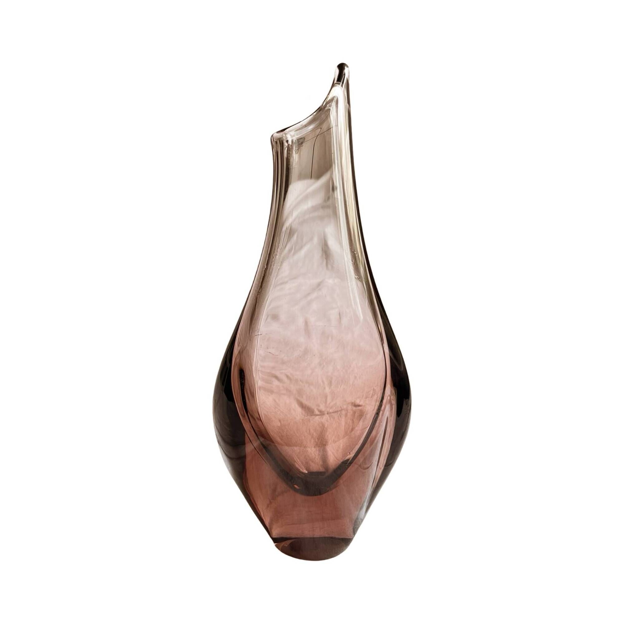 Glass vase, designed by M. Klinger, Železny Brod Sklo, Czechoslovakia, 1960