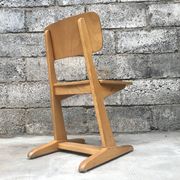 Series of 10 casala children's chairs in vintage light wood