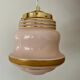 Suspension vintage globe in pink opaline with gold details