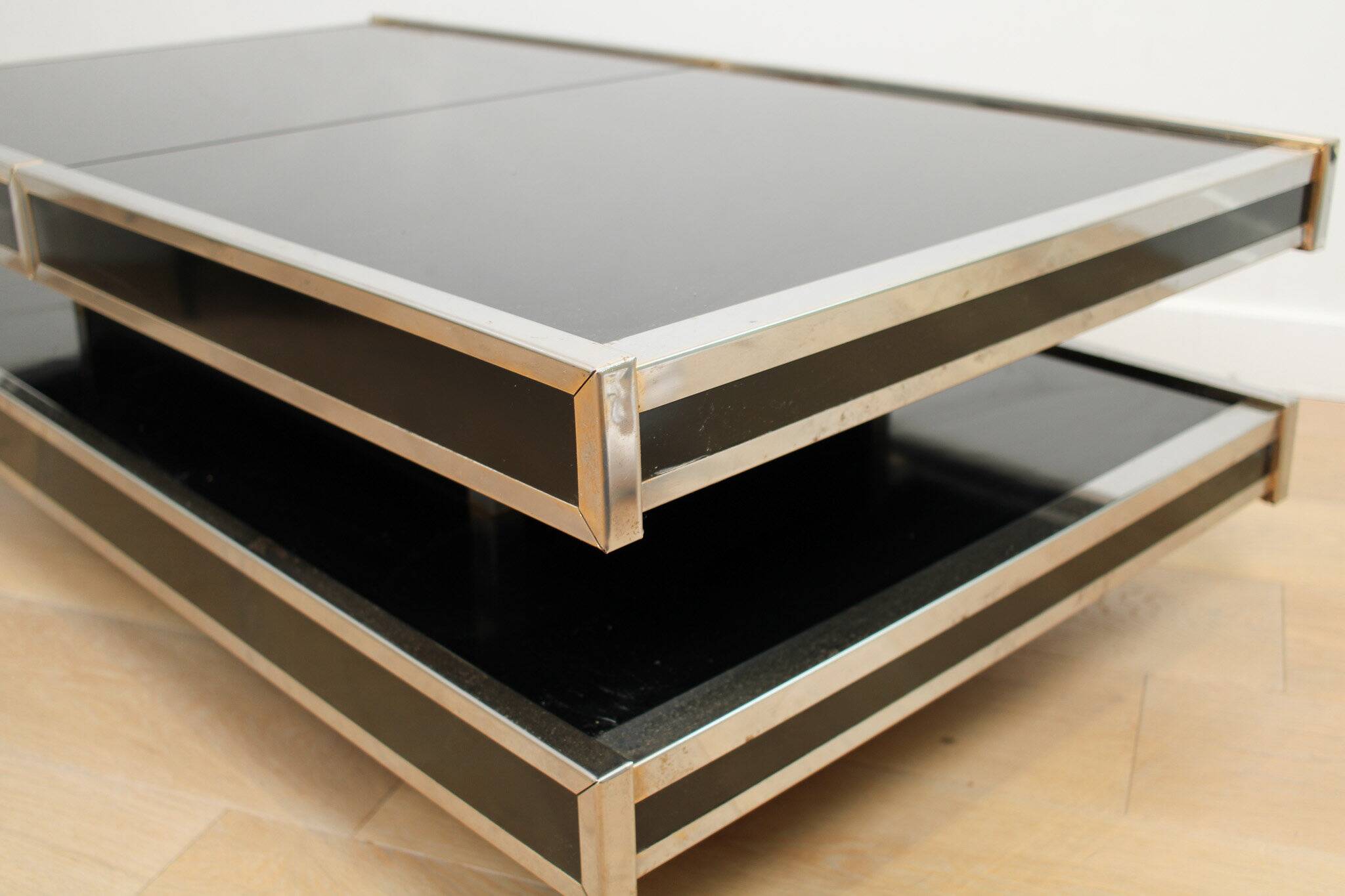 A vintage mid-century Willy Rizzo coffee table for Mario Sabot
