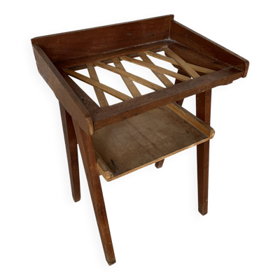 Meuble Appoint Chevet Bout Table Ancien Scandinave Bois Vintage