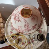 “Vintage” glass bedside lamp and its lampshade