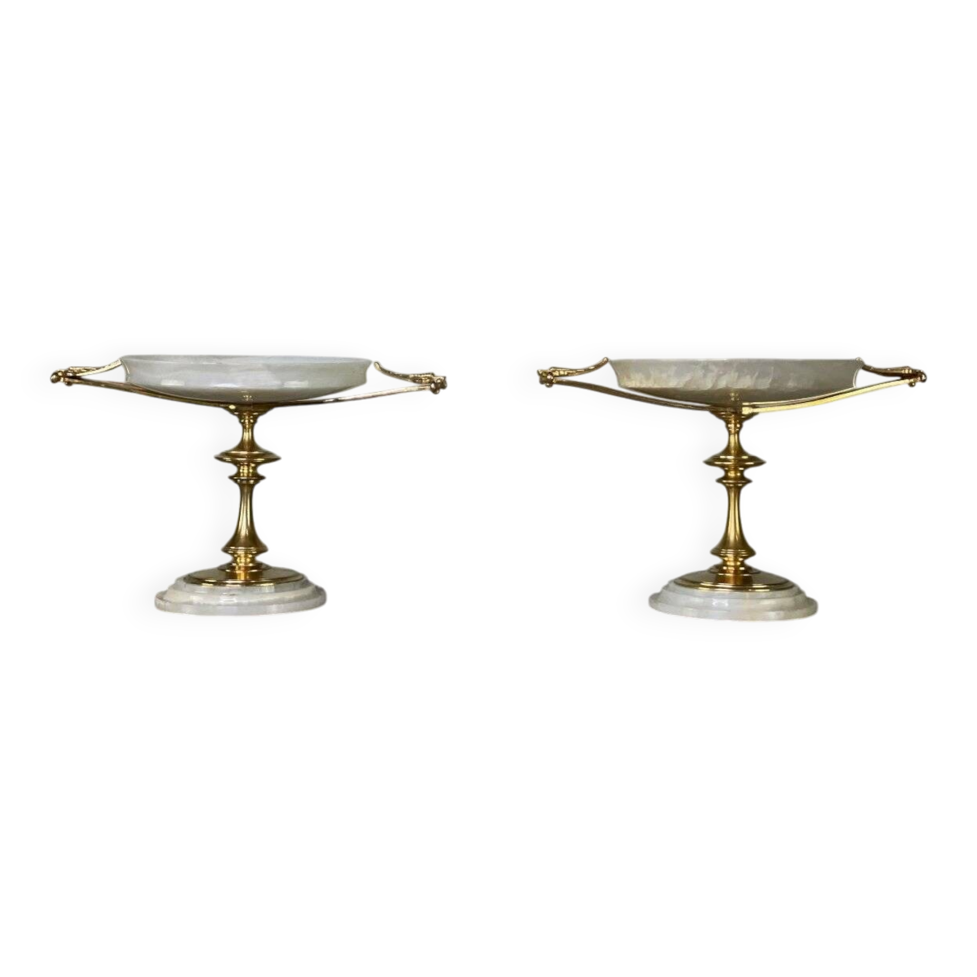 Pair of onyx and gilt bronze cups circa 1880