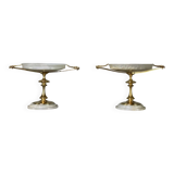 Pair of onyx and gilt bronze cups circa 1880