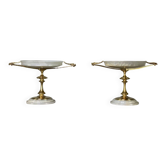 Paire de coupes en onyx et bronze doré vers 1880