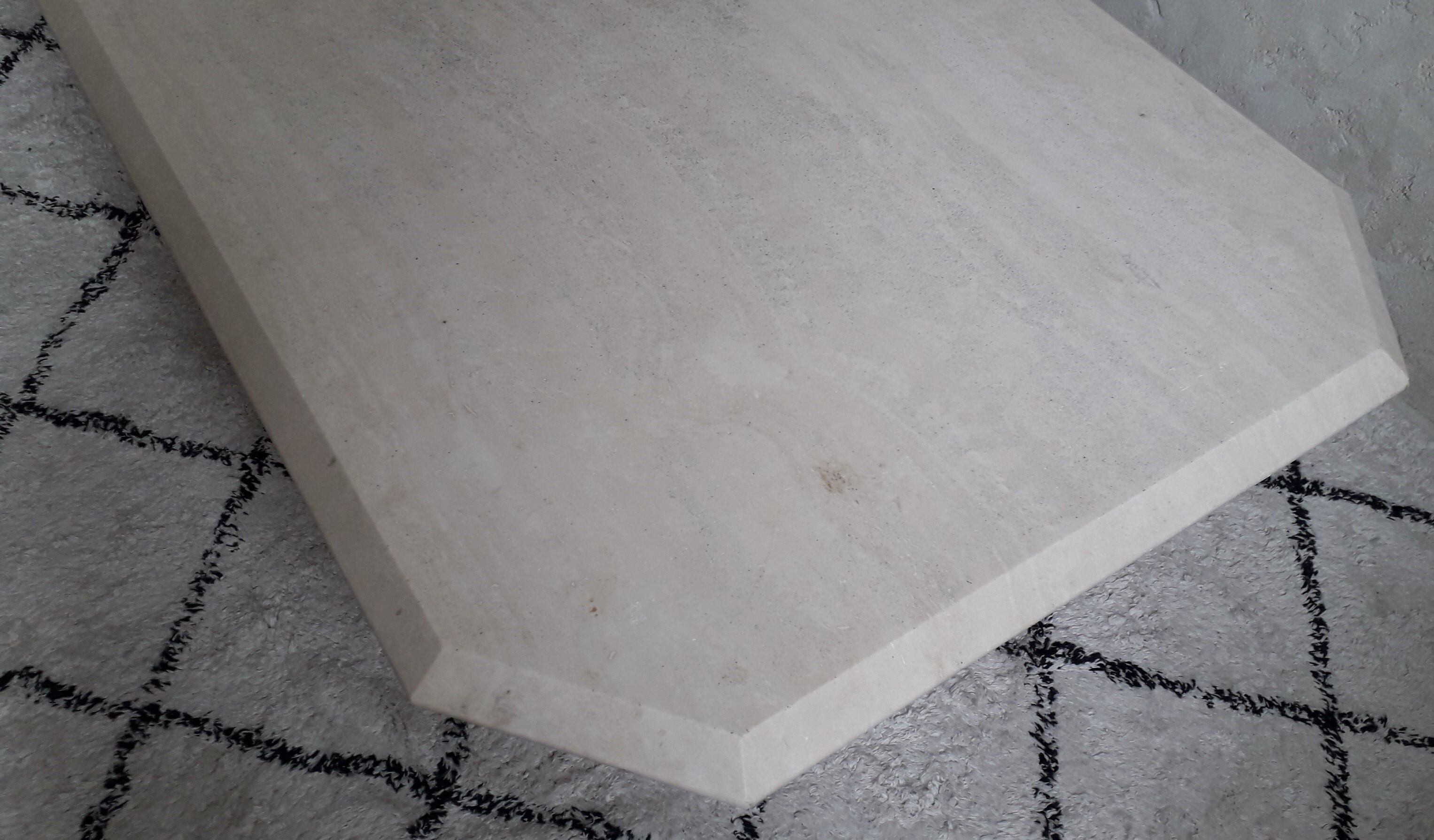 Coffee table in travertine
