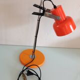 Sliding desk lamp orange vintage 70s