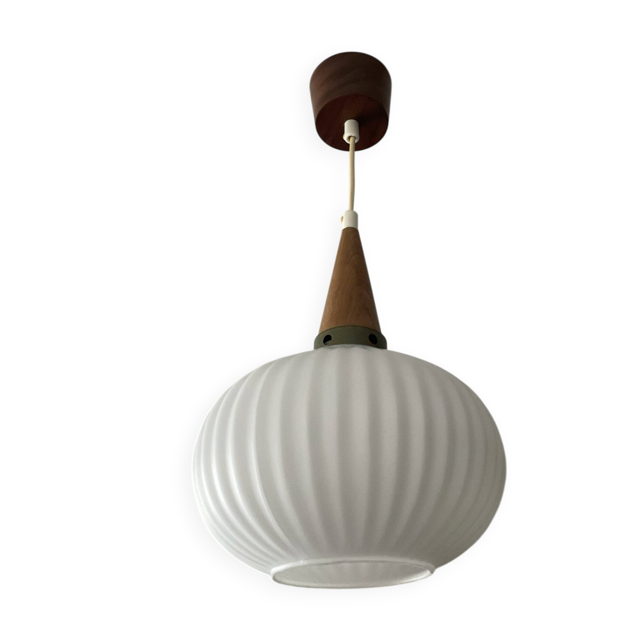 Scandinavian suspension light by Louis Kalff from the 60s-70s.