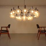 Chromed Glass Wall Lamp from OTT International, 1960s