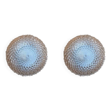 pair of glass wall lights