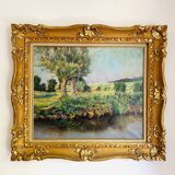 Tableau "Paysage de campagne" fin XIXème