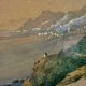 Watercolour C.W. M. Van de Velde Mediterranean coast near Cannes