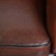 Sheepskin Leather Club Chair with Black Piping