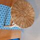 Small table vintage bamboo and rattan tripod