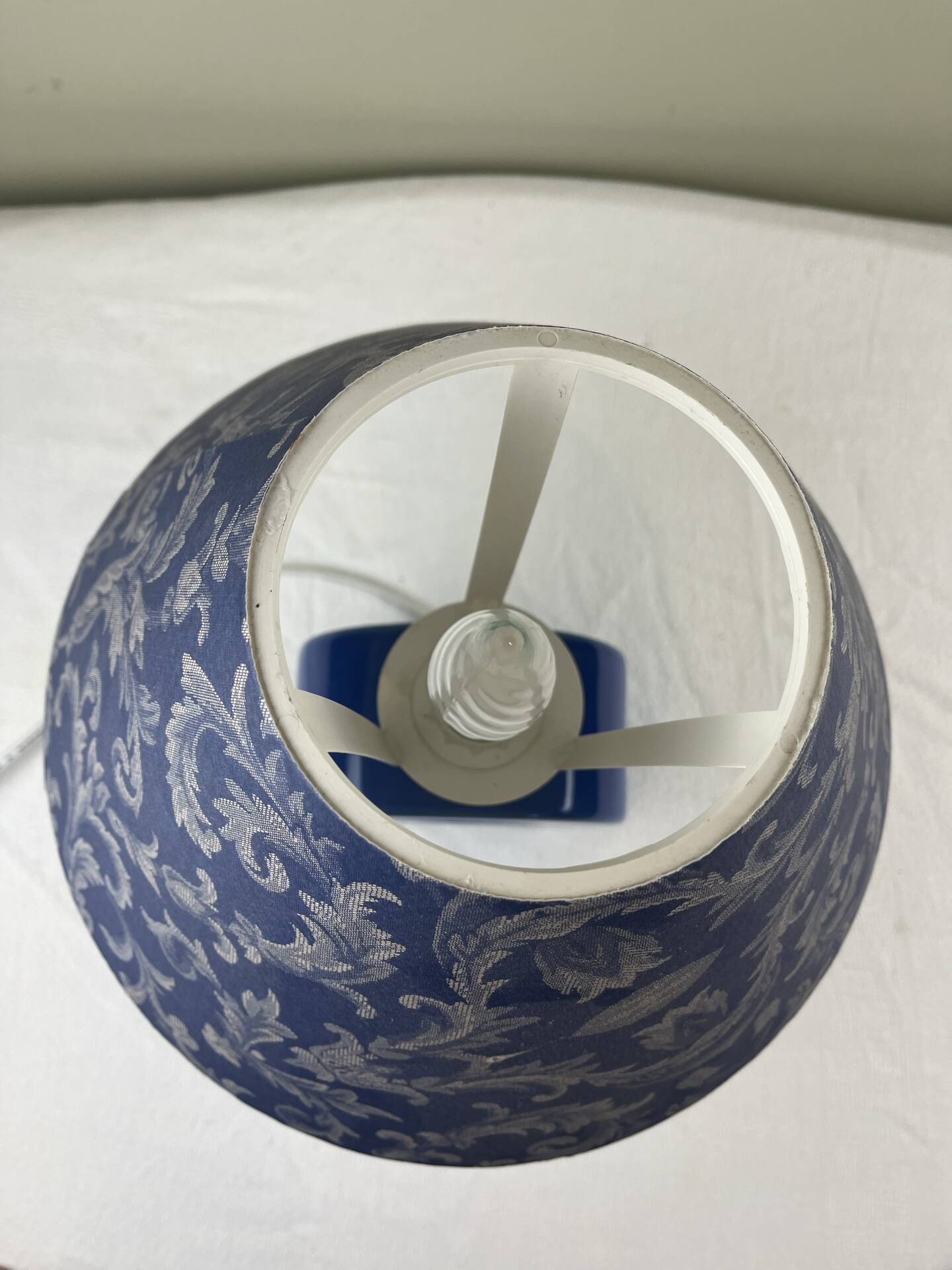 Blue ceramic lamp