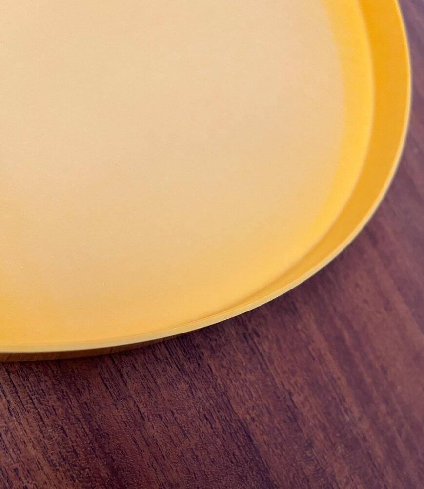 Yellow Melamine Plateau, Space Era, Mid-Century Swedish, 1960s