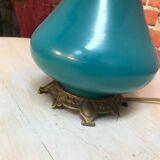 Blue ceramic table lamp