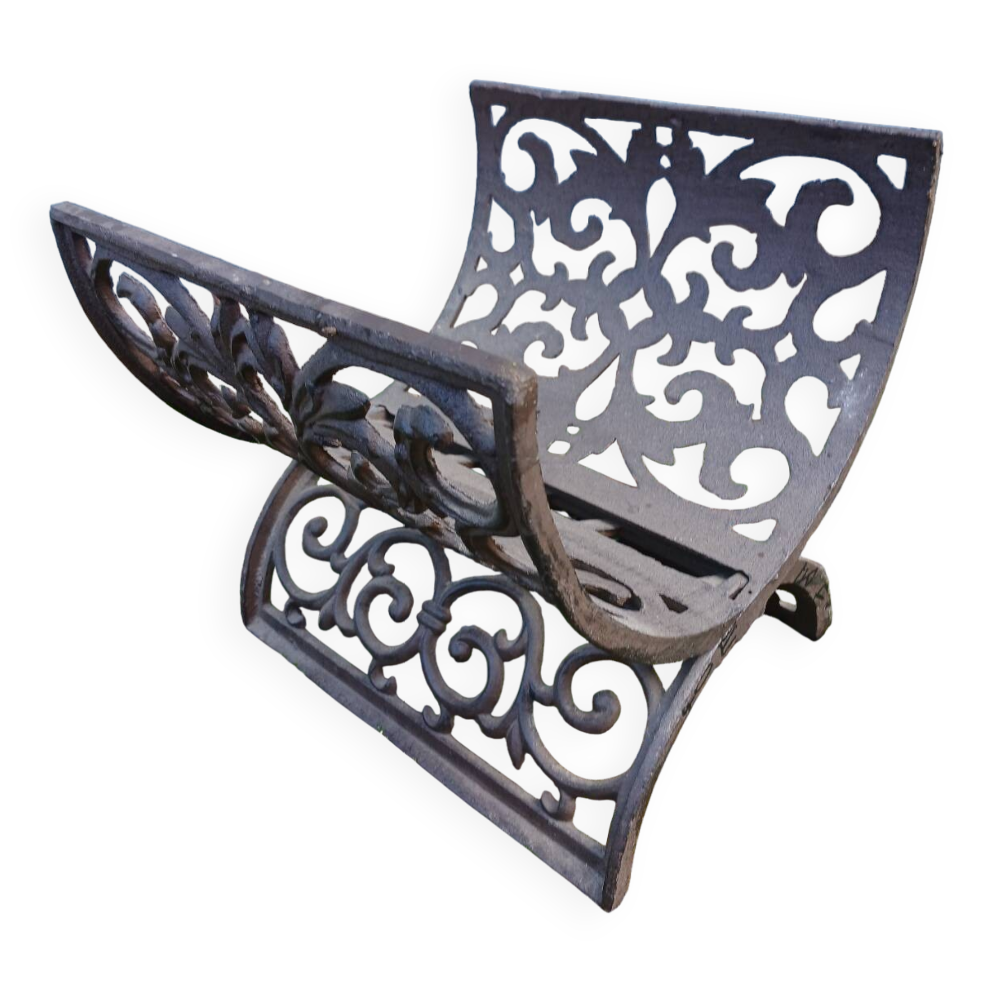 Cast iron magazine rack / wood log rack