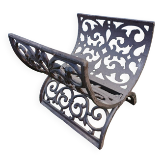 Cast iron magazine rack / wood log rack