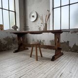 Monastery-style farmhouse table, pine, 210cm