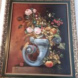 Oil painting on panel Original and signed by E. Cabal France Nature