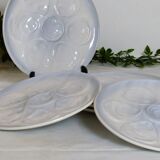 6 earthenware oyster plates