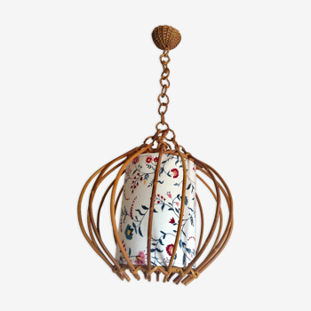 Vintage rattan suspension 70