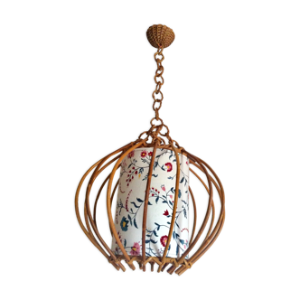Vintage rattan suspension 70
