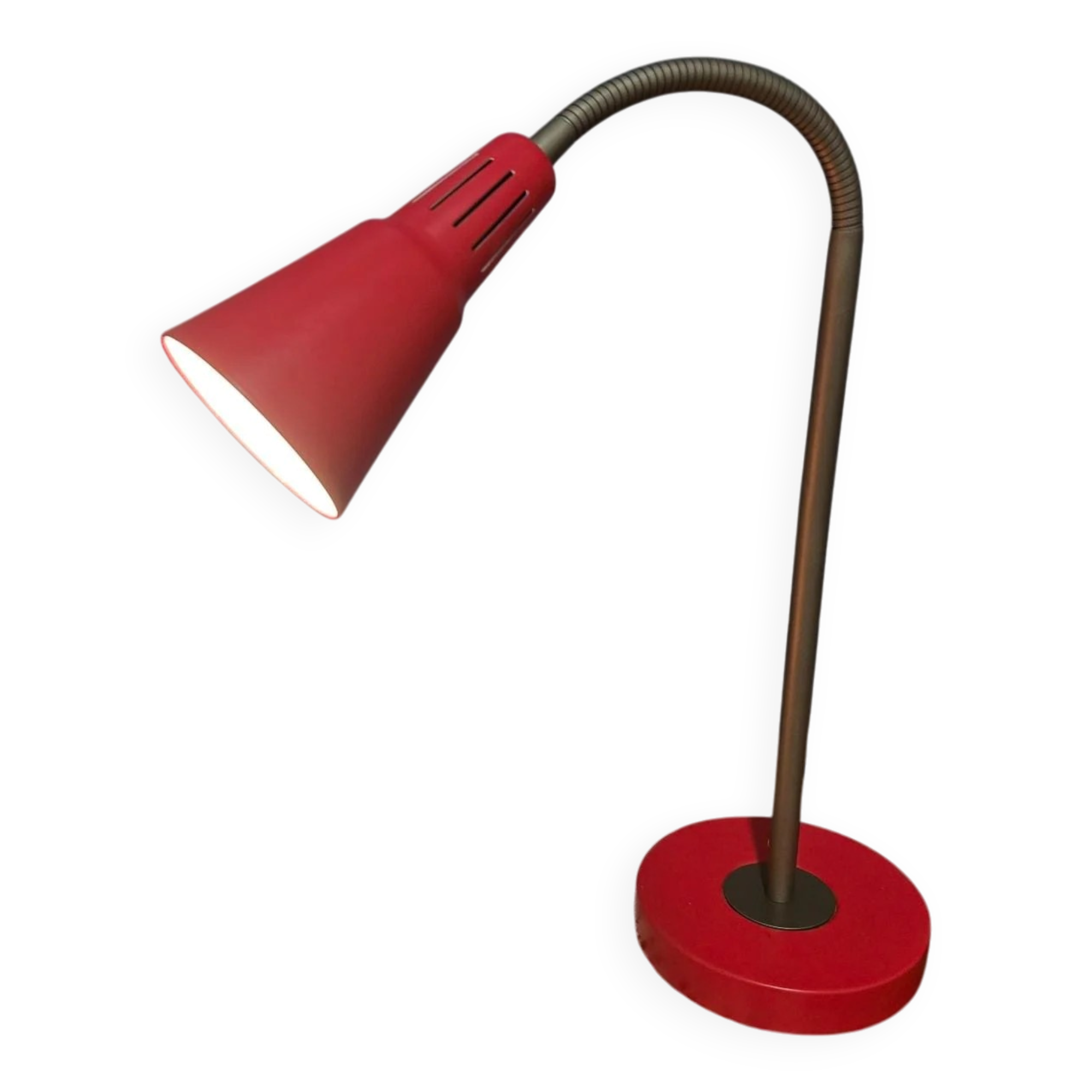 IKEA Kvart red desk lamp – Design by Hagberg, gooseneck - 2000s