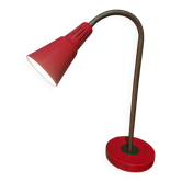 Lampe de bureau IKEA Kvart rouge – Design Hagberg, col de cygne - Années 2000