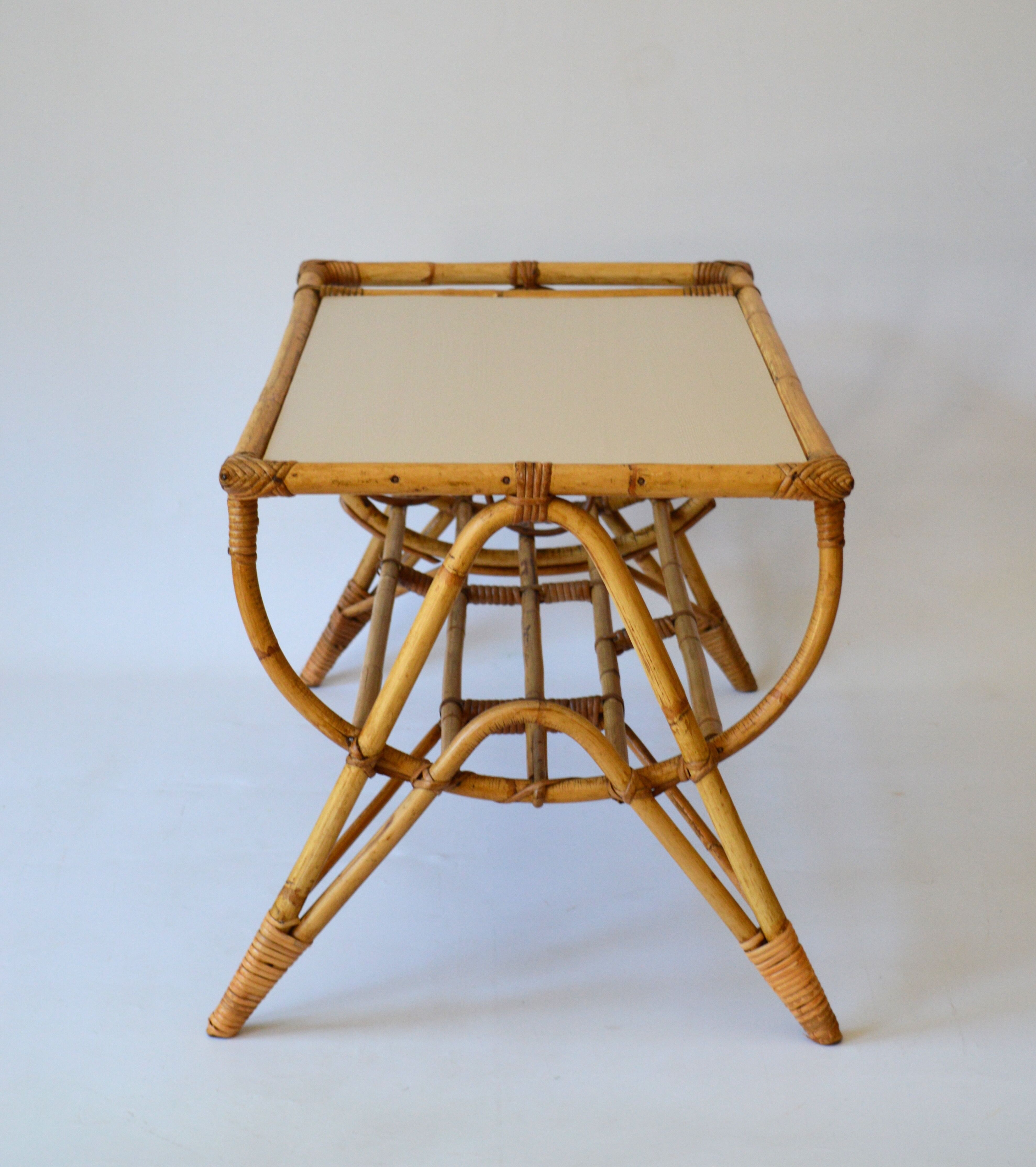 Rattan magazine holder