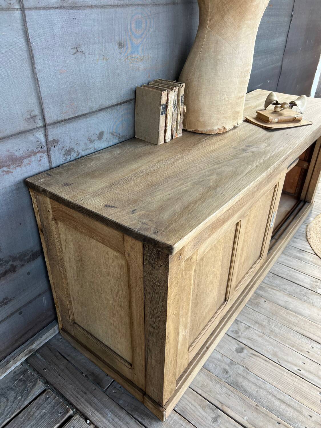 Low cabinet with sliding doors