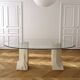 White marble dining table, Samo by Carlo Scarpa, Italy, 1970s