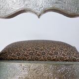 Vintage silver metal chair